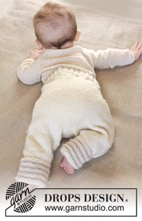 Little Darcy Pants / DROPS Baby 25-19 - Knitted baby pants in DROPS Karisma. Size 0 – 4 years.