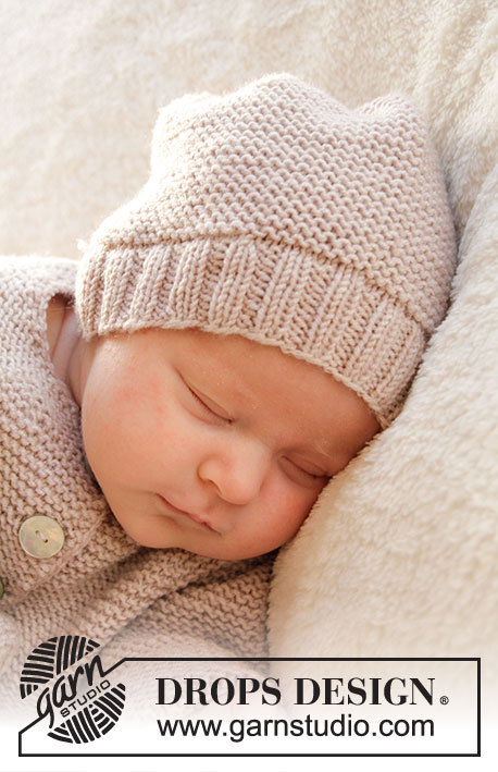 In my dreams / DROPS Baby 25-6 - DROPS BabyMerino lõngast ripskoes kootud müts enneaegsele beebile kuni 4 aastasele lapsele