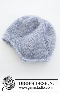 Milian / DROPS Baby 31-22 - Knitted hat with lace pattern for baby. Size premature - 4 years Piece is knitted in DROPS Air.