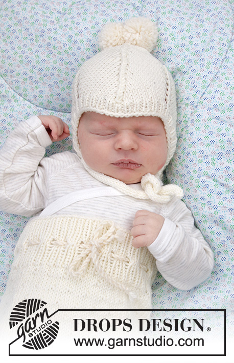 Winter Baby / DROPS Baby 33-12 - Conjunto bébé: Calças e gorro tricotados em DROPS Merino Extra Fine.
Tamanhos : Prematuro - 4 anos