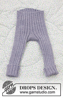 Baby Talk Pants / DROPS Baby 33-31 - Gebreide broek met boordsteek en muts met gerstekorrel voor baby. De set wordt gebreid in DROPS BabyMerino.
Maat: Prematuur tot 4 jaar