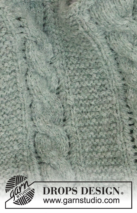 Soft Dream Blanket / DROPS Baby 46-11 - Kötött babatakaró DROPS Sky fonalból. A darabot oda-vissza haladva készítjük csavartmintával és lustakötéssel