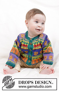 Free patterns - Swetry rozpinane dla niemowląt i małych dzieci / DROPS Baby 6-12