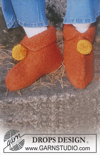 Free patterns - Felted Slippers / DROPS Children 12-19