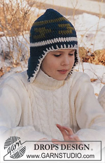 Free patterns - Dziecięce czapki z nausznikami / DROPS Children 12-21
