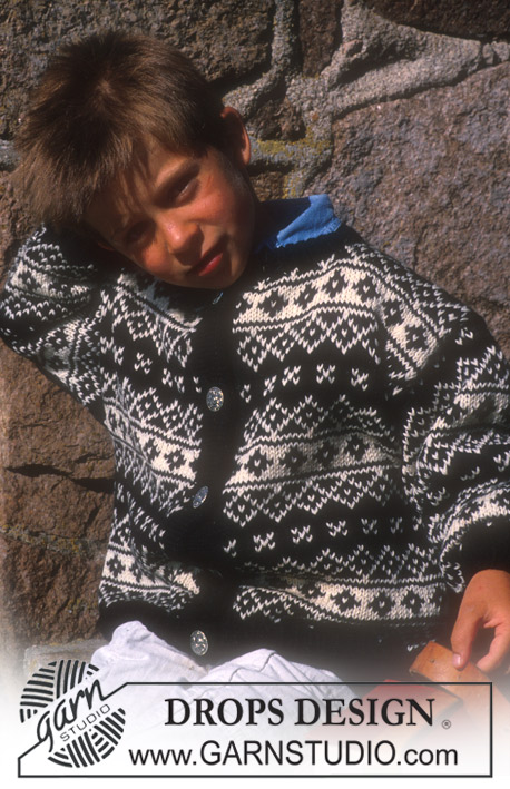 DROPS Children 2-11 - DROPS Jacke aus Karisma mit nordischem Muster 