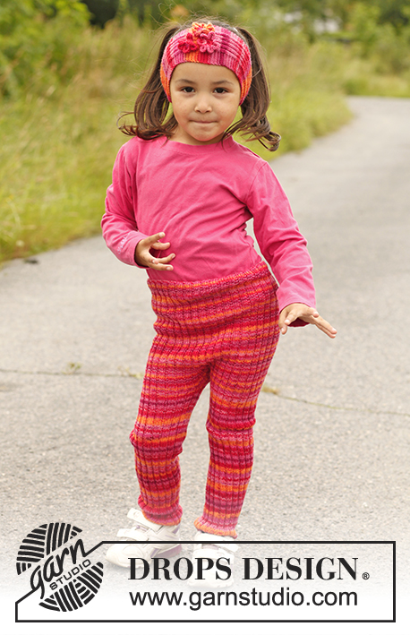 Nellie / DROPS Children 22-11 - Knitted tights in rib, in DROPS Fabel. Size children 3 to 12 years.