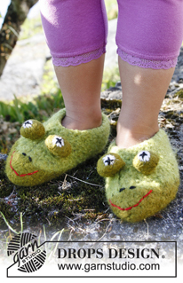Free patterns - Felted Slippers / DROPS Children 22-6