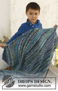 Fairies blanket / DROPS Children 23-33 - Knitted blanket in garter st in 2 threads DROPS Fabel. Theme: Baby blanket