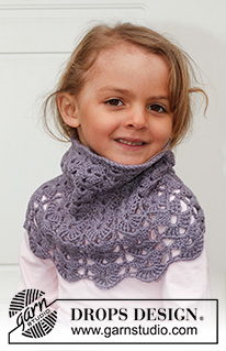 Sweet Fanfare / DROPS Children 24-14 - Crochet neckwarmer in DROPS Karisma. Size children 3 - 12 years.