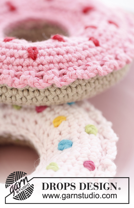 Candy Land / DROPS Children 24-2 - Crochet doughnut in DROPS Paris