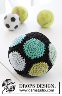 Wilson / DROPS Children 24-23 - Crochet football ball in DROPS Paris