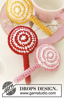 Lollipop Cheer / DROPS Children 24-31 - Crochet lollipop in DROPS Paris