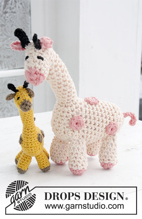 Melman / DROPS Children 24-8 - Girafe crochetée en DROPS Safran ou DROPS Paris