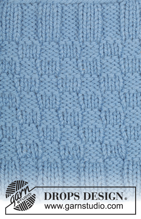 Bluebeard / DROPS Children 27-15 - Conjunto de gola e gorro tricotados com ponto texturado em DROPS Nepal. Tamanhos 1 - 10 anos