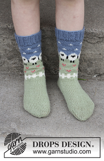 Free patterns - Dětské ponožky a papučky / DROPS Children 28-10