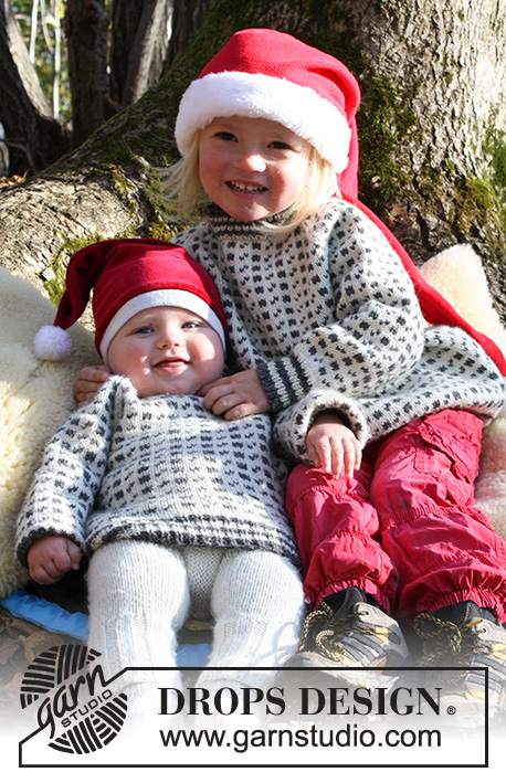 Reykjavik Kids / DROPS Children 34-30 - DROPS Lima lõngast alt üles kootud mustriga ja raglaan varrukatega laste džemper beebile suurustele 6 kuune kuni 4 aastane