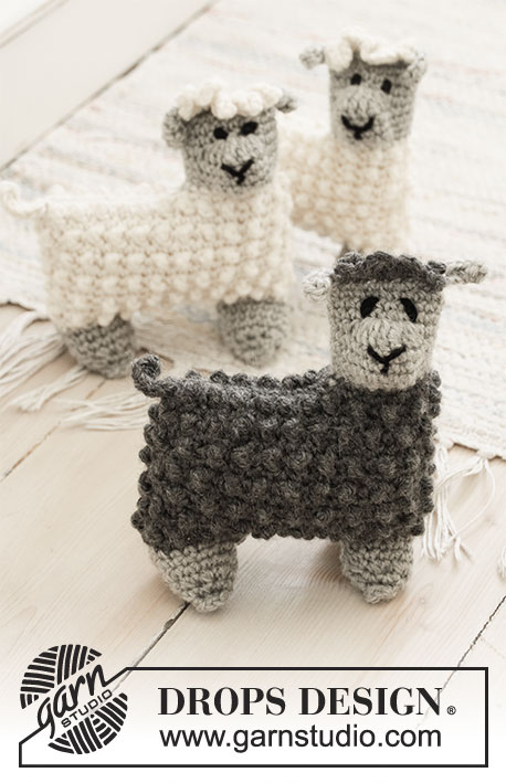 Dolly's Kids / DROPS Children 35-9 - ­­Crocheted sheep in DROPS Merino Extra Fine.