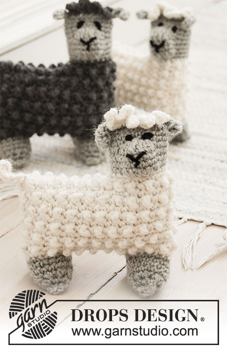 Dolly's Kids / DROPS Children 35-9 - ­­Crocheted sheep in DROPS Merino Extra Fine.