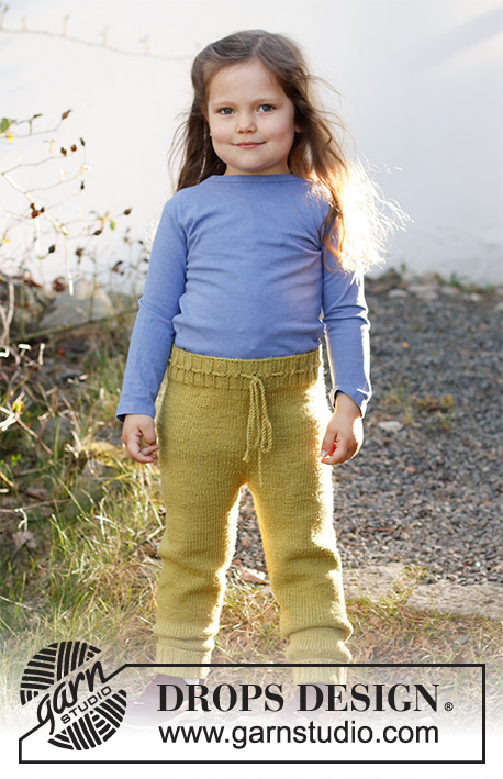 Autumn Adventures Trousers / DROPS Children 37-8 - Kötött nadrág gyerekeknek DROPS Merino Extra Fine fonalból. A darabot fentről lefelé haladva készítjük: 12 hónaposokra - 10 évesekre való méretekben