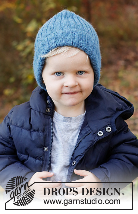 Blue Ridge / DROPS Children 40-31 - Knitted hat with rib for children in DROPS Alpaca. Sizes 2-14 years.