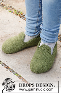 Free patterns - Felted Slippers / DROPS Children 41-30