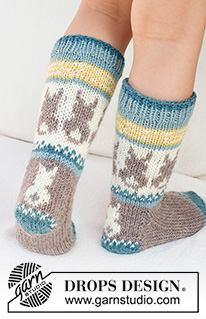 Free patterns - Children Socks & Slippers / DROPS Children 41-34