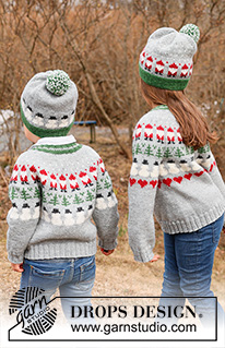 Free patterns - Christmas Jumpers & Cardigans / DROPS Children 44-17