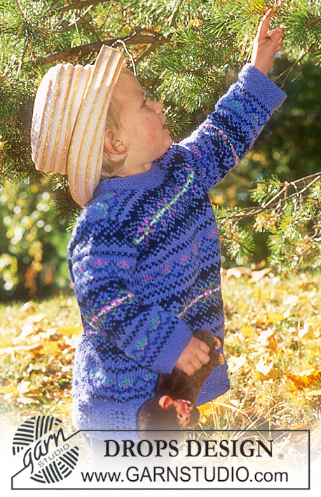 Wonderful World / DROPS Children 9-5 - Gestrickter Pullover in DROPS Karisma mit nordischem Muster für Babys und Kinder