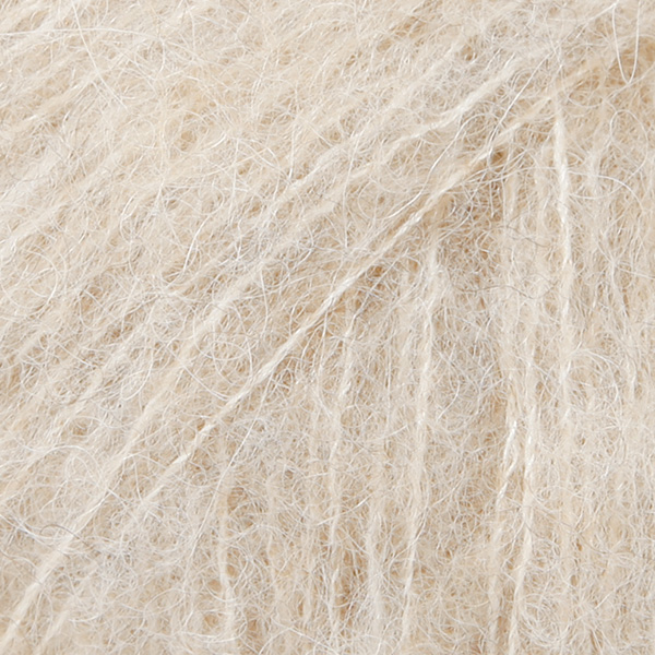 DROPS Brushed Alpaca Silk uni colour 04, ljós beige