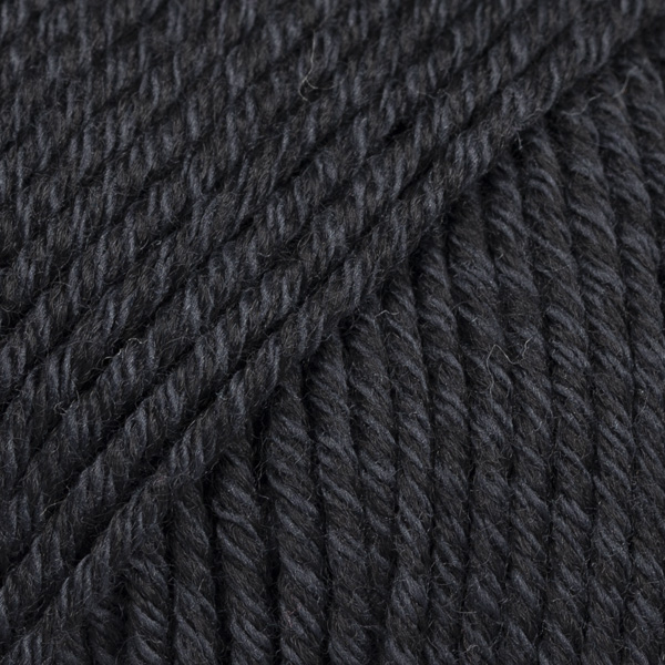 DROPS Cotton Merino uni colour 02, fekete