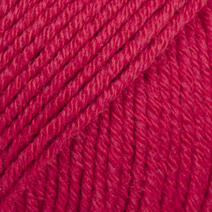 DROPS Cotton Merino uni colour 06, körsbärsröd