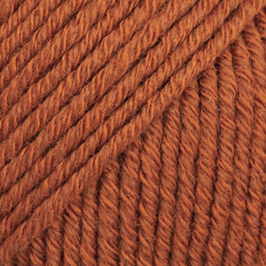 DROPS Cotton Merino uni colour 25, ruosteenpunainen