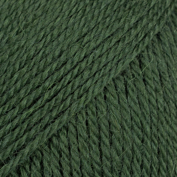 DROPS Flora uni colour 32, mørk grønn