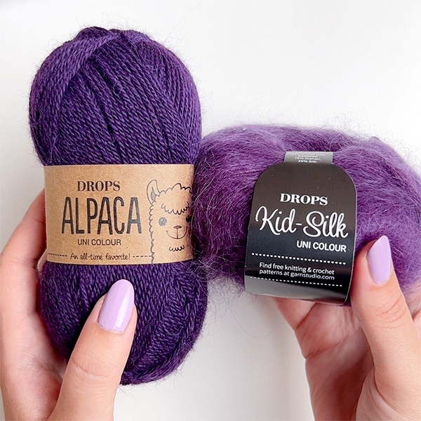 Yarn combinations knitted swatches alpaca4400-kidsilk16