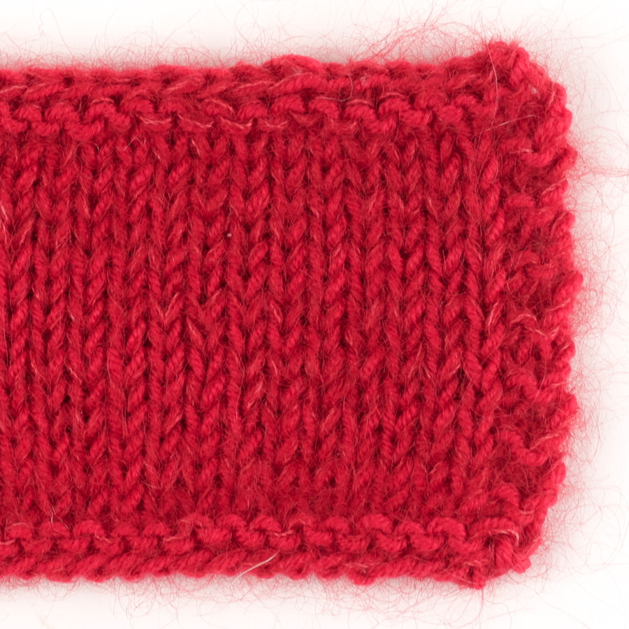 Yarn combinations knitted swatches babymerino16-kidsilk14