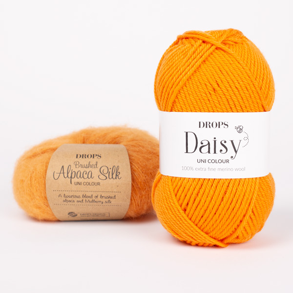 DROPS yarn combinations brushed29-daisy23