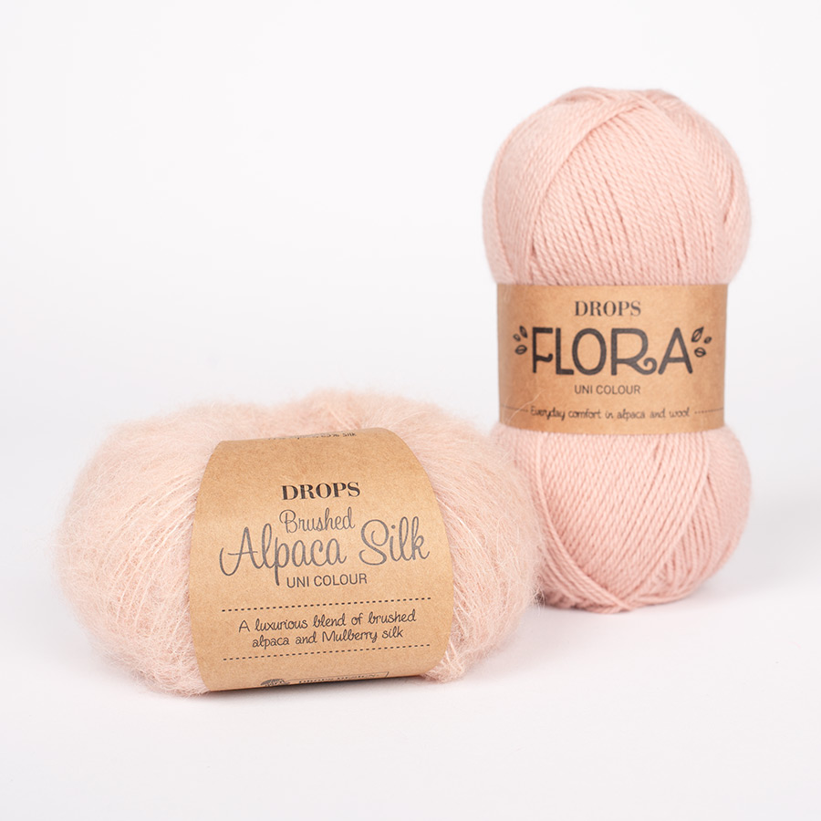 DROPS yarn combinations flora30-brushed20