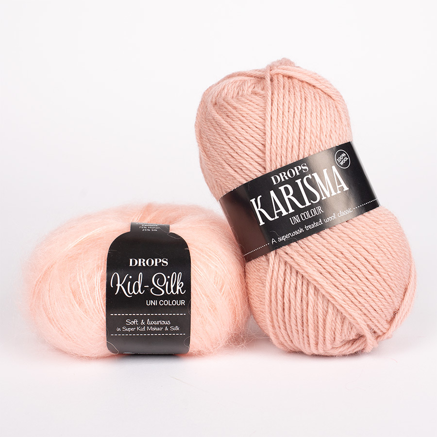 Yarn combinations knitted swatches karisma84-kidsilk53