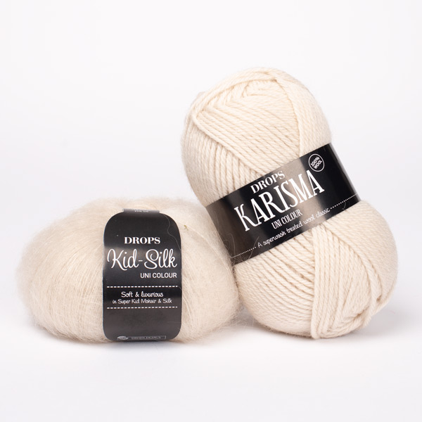 Yarn combinations knitted swatches karisma85-kidsilk56