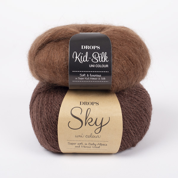 Yarn combinations knitted swatches sky21-kidsilk35