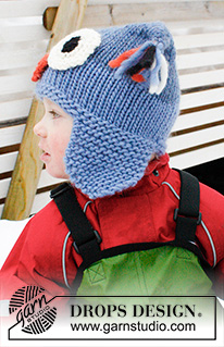 Free patterns - Children Earflap Hats / DROPS Extra 0-1017