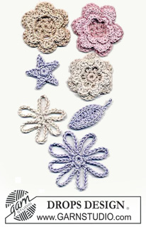 Free patterns - Decorative Flowers / DROPS Extra 0-118