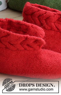 Free patterns - Felted Slippers / DROPS Extra 0-1459