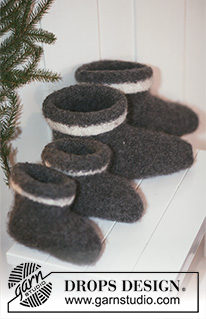 Free patterns - Felted Slippers / DROPS Extra 0-568