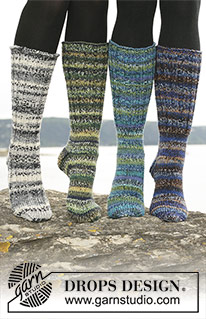 Free patterns - Puolisääreen ylettyvät sukat / DROPS 110-30
