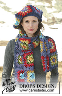 Free patterns - Fun with Crochet Squares / DROPS 114-21