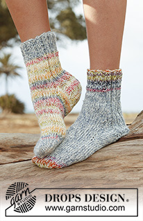 Free patterns - Children Socks & Slippers / DROPS 148-25