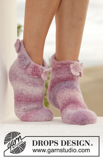 Free patterns - Felted Slippers / DROPS 154-32