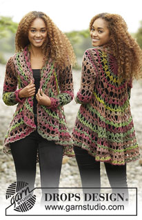 Free patterns - Damskie długie rozpinane swetry / DROPS 171-21